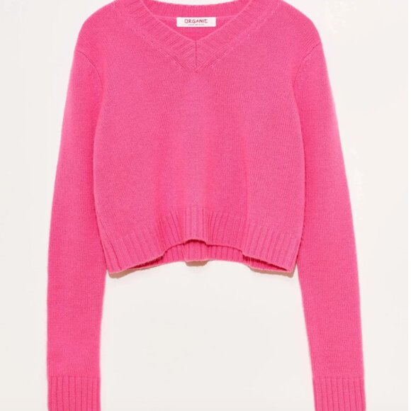 Organic by John Patrick Fuschia Cashmere Sweater NWT - Picture 4 of 8